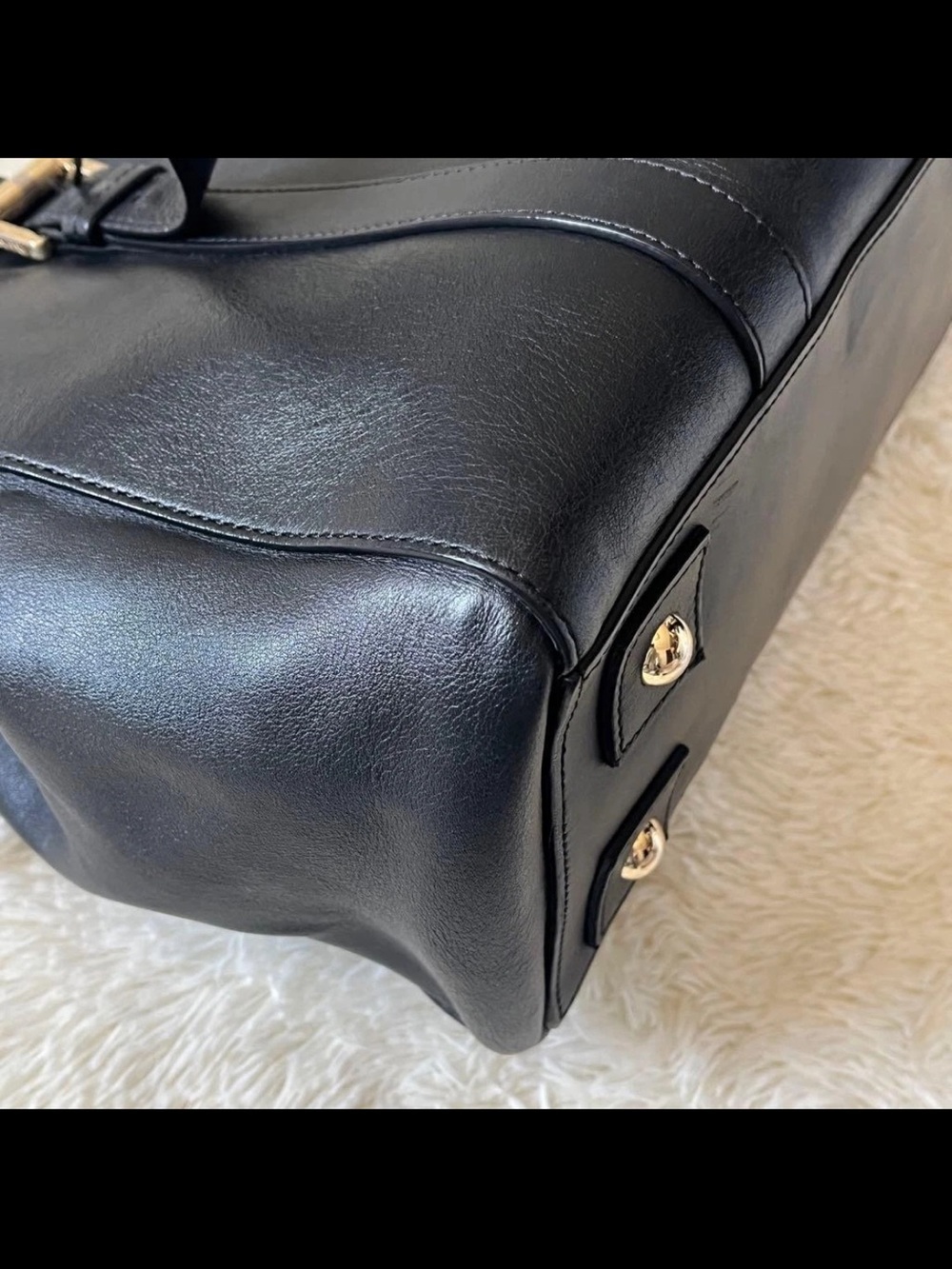 Mulberry Black Leather Bayswater-Style Top-Handle Satchel - Picture 9 of 16